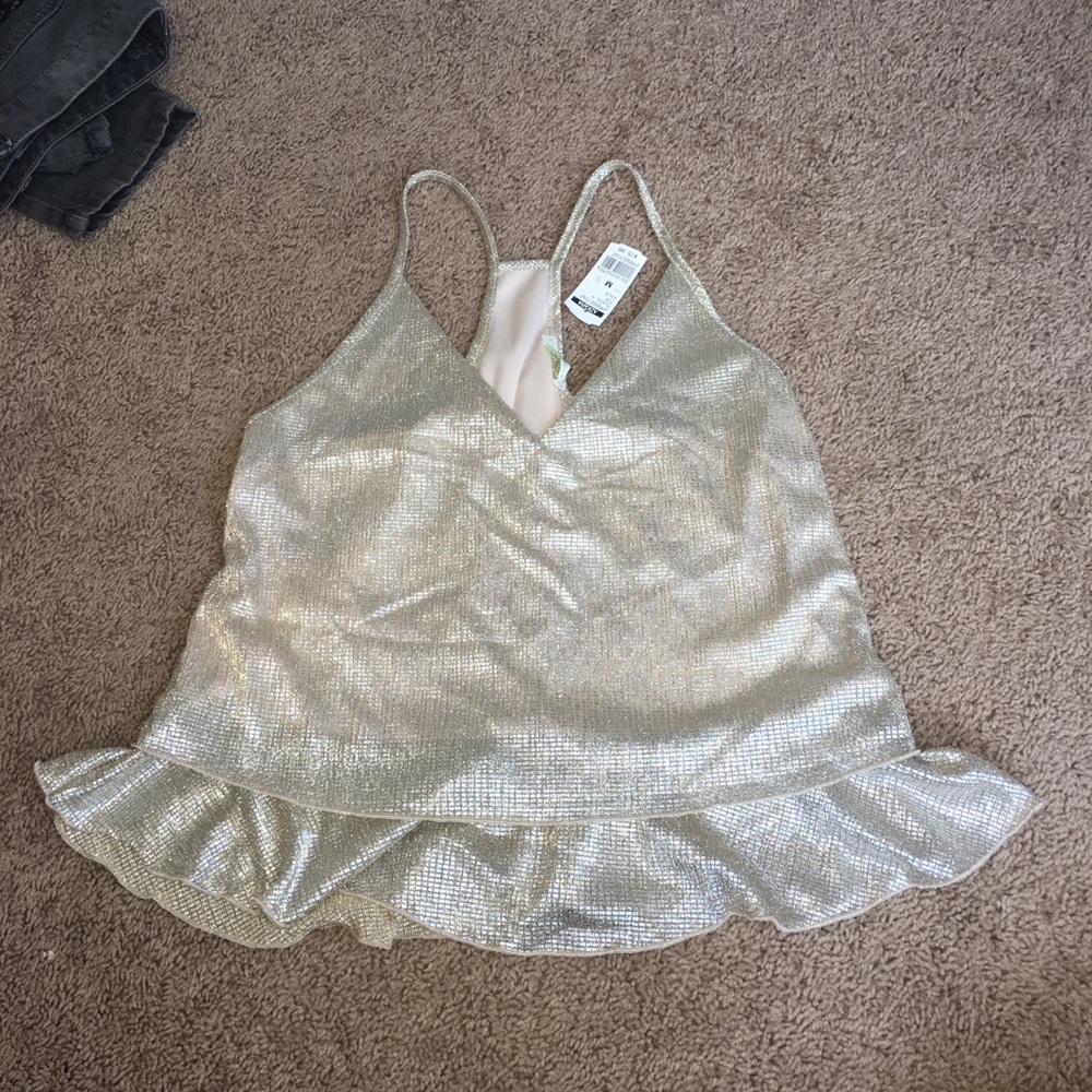 Gold Racer Back tank - Picture 1 of 2